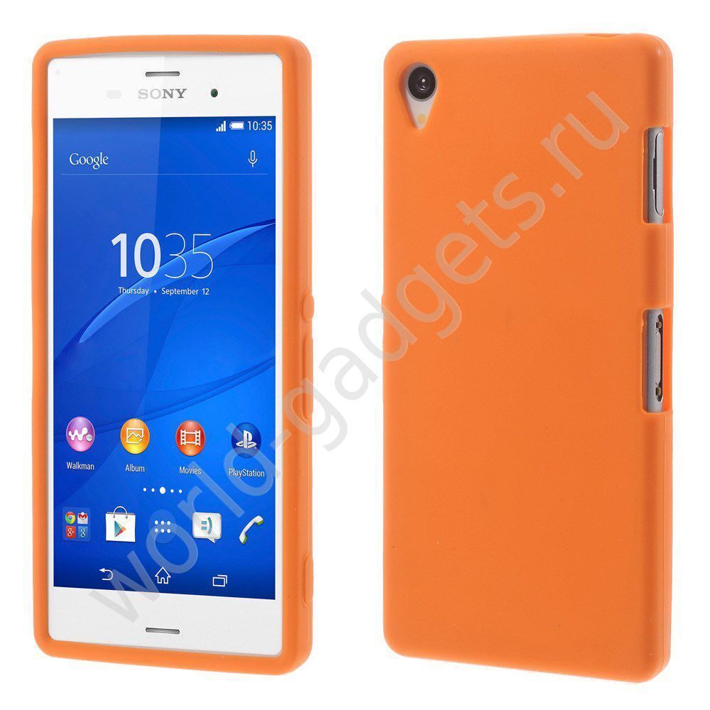 Силиконовый чехол для Sony Xperia Z3 (оранжевый)