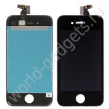 3 в 1 (LCD / Touch Pad / LCD Frame) для iPhone 4S (черный)