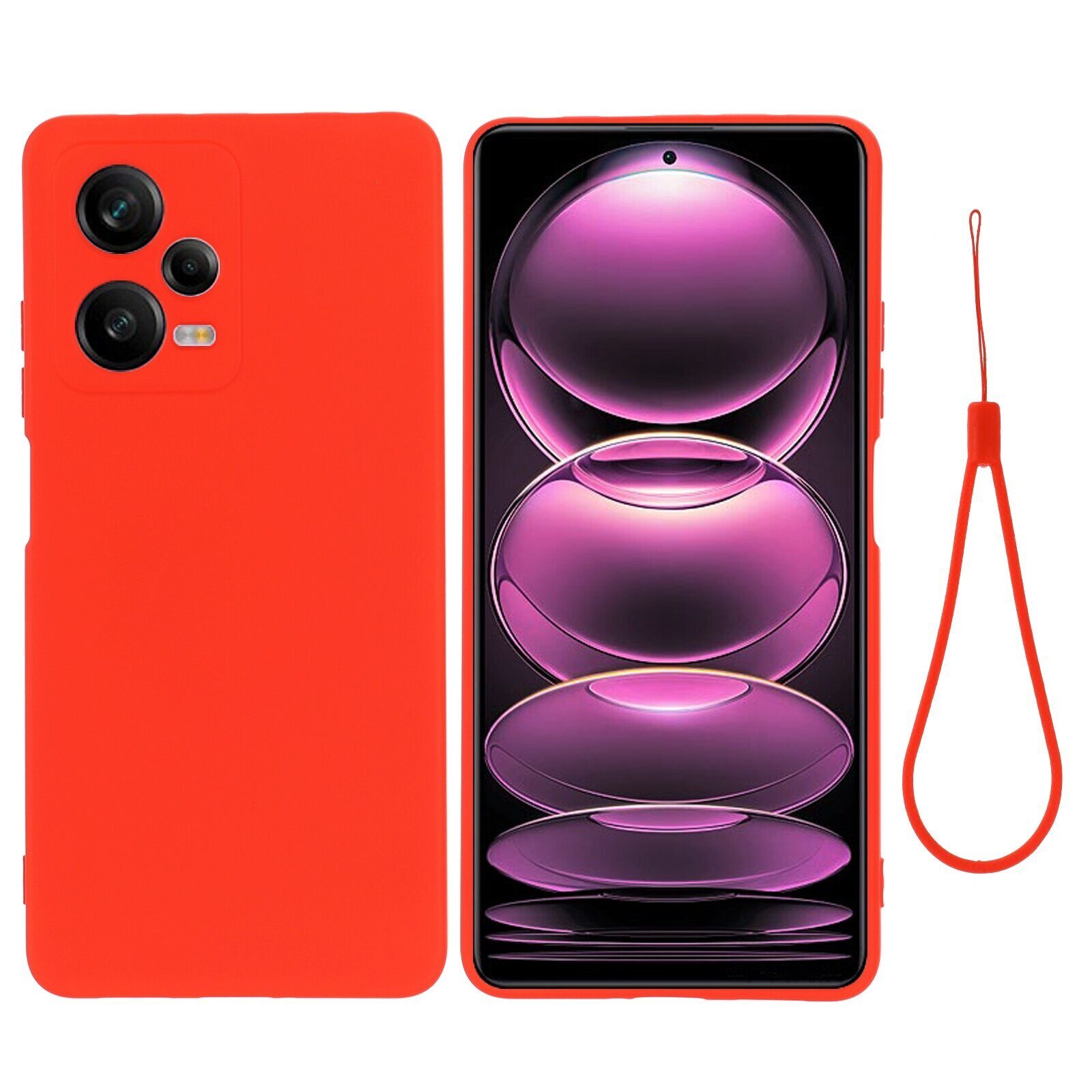 Силиконовый чехол Mobile Shell для Xiaomi Redmi Note 12 Pro (красный)