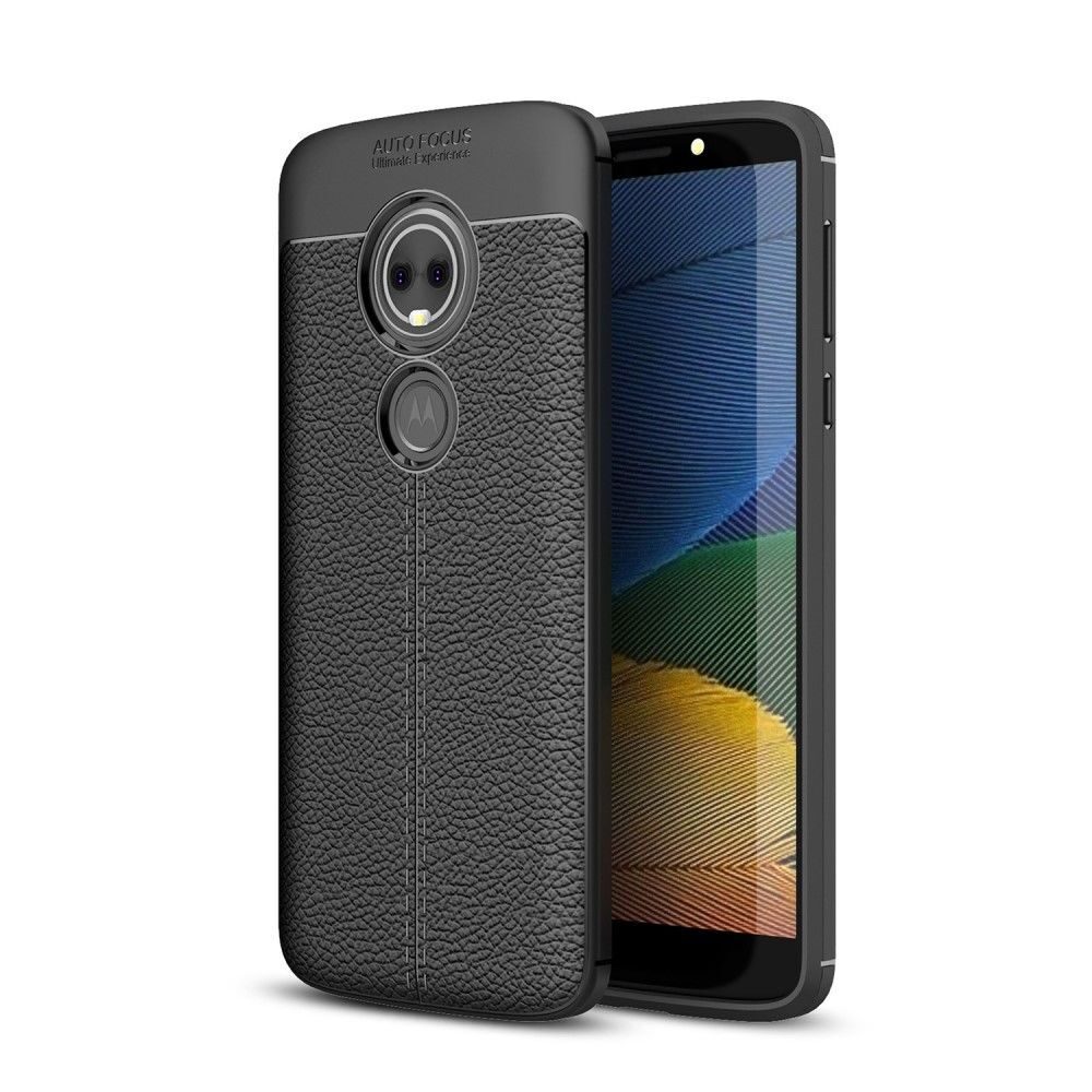 Чехол-накладка Litchi Grain для Motorola Moto E5 Plus (черный)