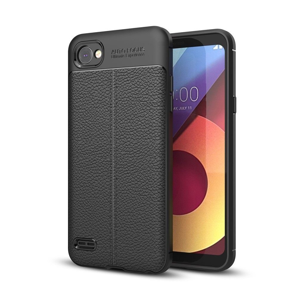 Чехол-накладка Litchi Grain для LG Q6 / LG Q6a / LG Q6+ (черный)