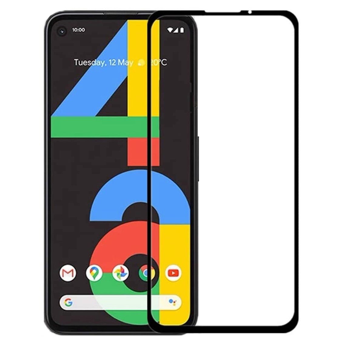 Защитное стекло 3D для Google Pixel 4a (черный)